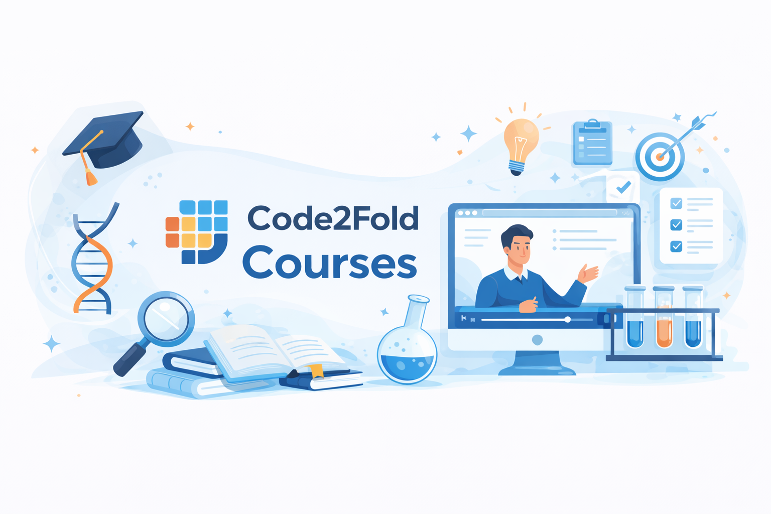 Code2Fold Courses Illustration